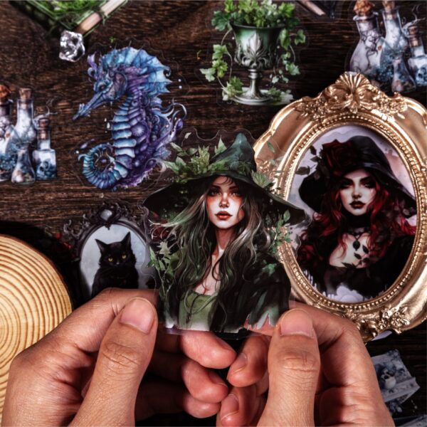 Wholesale Retro StoryPET Sticker Pack Handbook Material Decoration Collage Base Sticker 6 Types