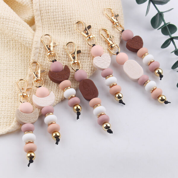 Wholesale Cartoon Moon Love Silicone Bead Key Bin