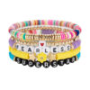 Wholesale Soft Clay Taylor Friendship Letter Beads Millet Beads Bracelet