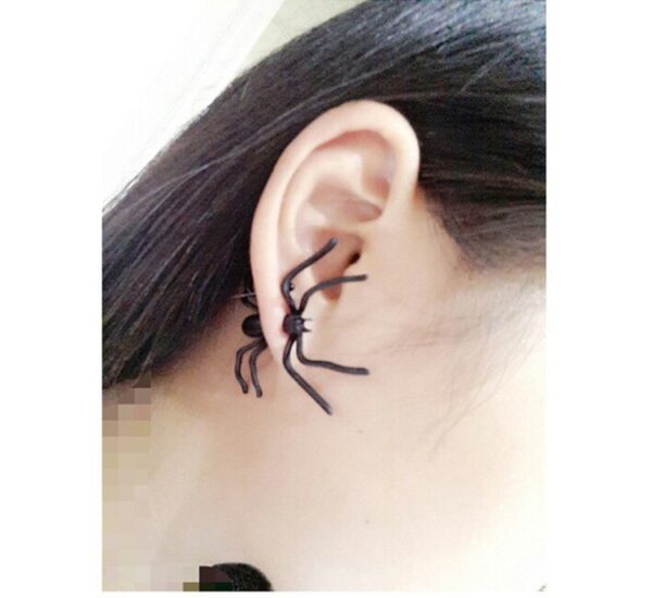 Wholesale Black Spider Alloy Earrings