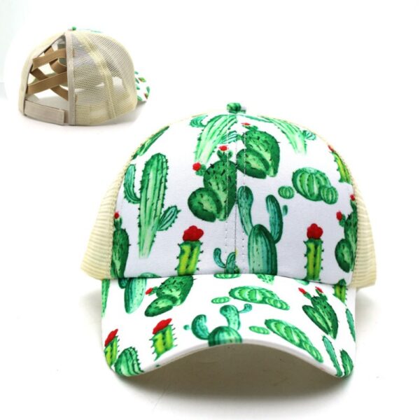 Wholesale Aztec Cotton Cross Printed Horsetail Baseball Cap