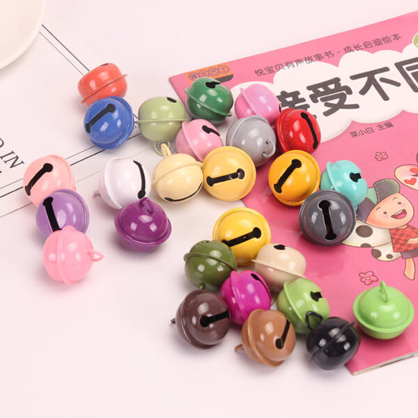 Wholesale Metal DIY 22mm Candy Color Small Bell Keychain Accessories