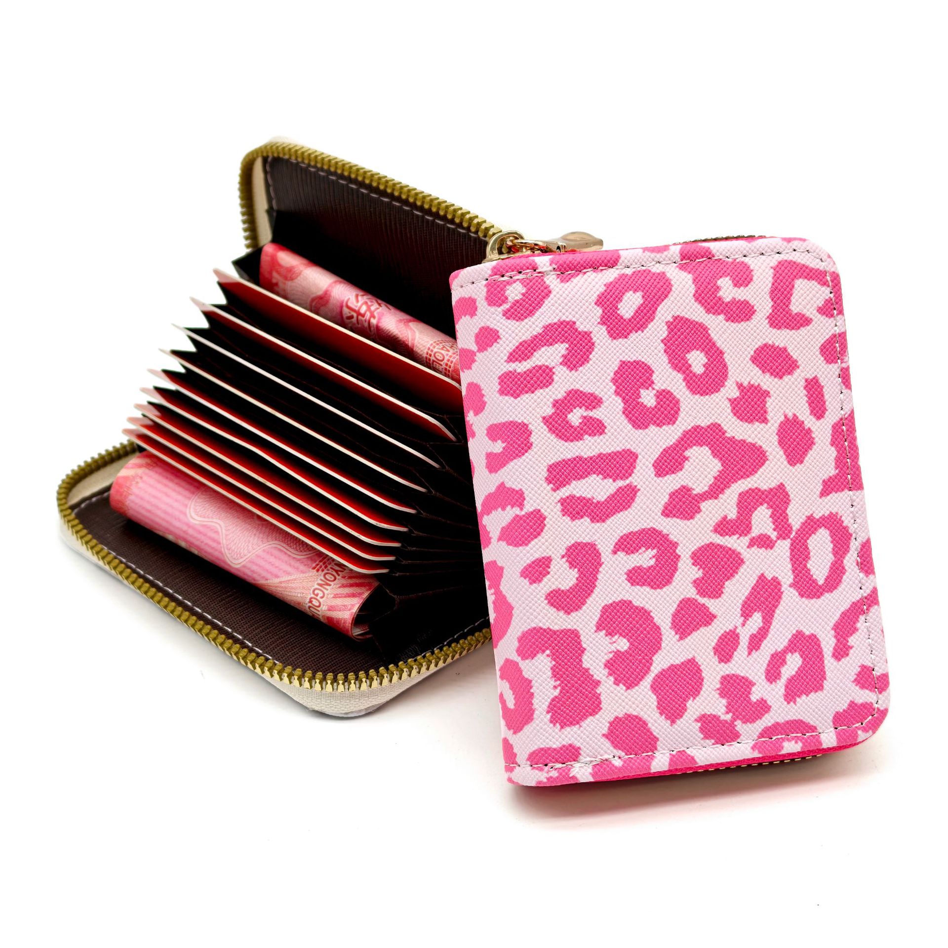 Wholesale Leopard Print Card Holder Large Capacity Wallet