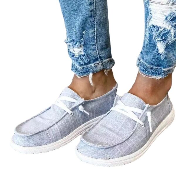 Wholesale Lace-up Flat Women's Cloth Shoes