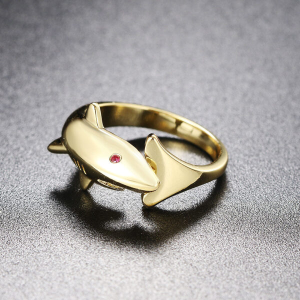 Wholesale Copper Gold Plated Shark Ring