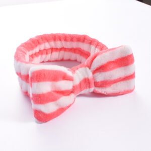14#Watermelon red stripes (bow headband)