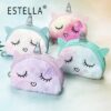 O1CN01i6KWQR1Ma8wVXaaby_2206772081450-0-cib Wholesale Cute Cartoon Half Circle Unicorn Tie Dye Plush Coin Purse Polyester Wallet Keychains