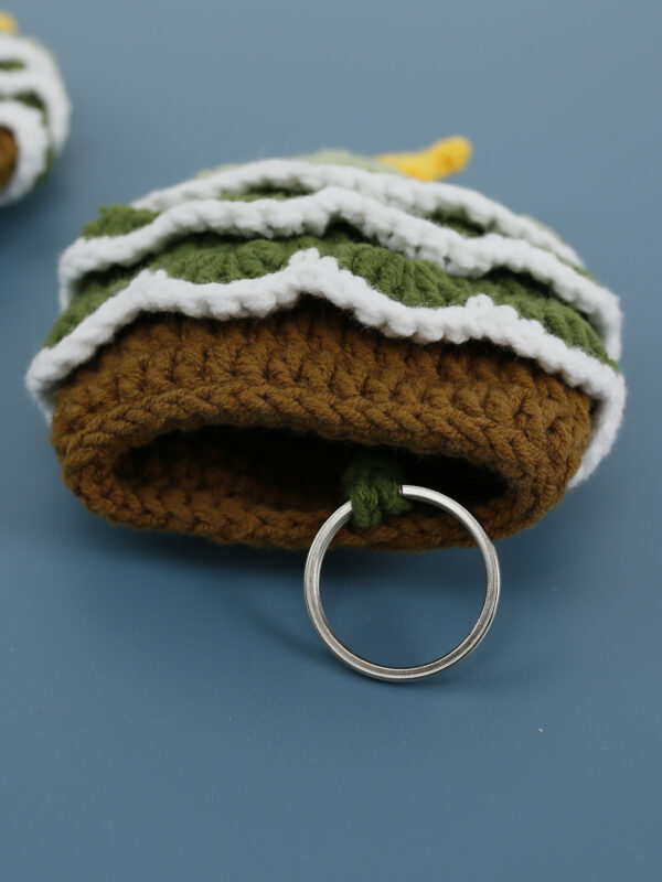 Wholesale Handmade Yarn Christmas Tree Hand Knitted Key Bag