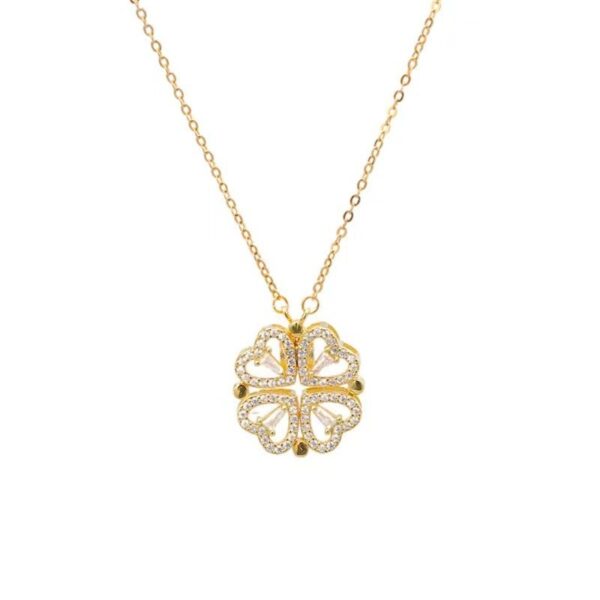 Wholesale Love Four-leaf Clover Stacking Necklace