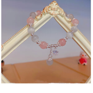 Star Cat's Eye Pink Crystal Bracelet