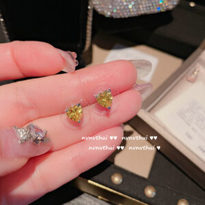 MINI yellow love ear studs