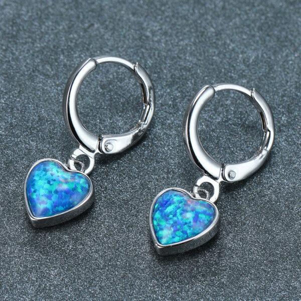 Wholesale Love Opal Alloy Earrings