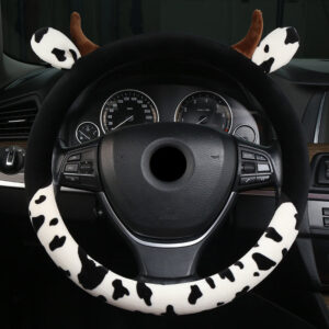Wholesale Steering Wheel Cover with Plush Cow Shape