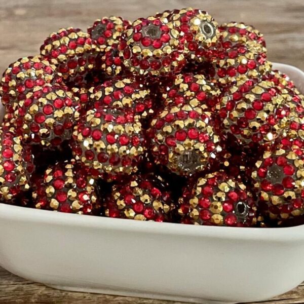 O1CN01i8vdnW1QErIU7sm8s_2201245431945-0-cib Wholesale 20MM Resin Diamond Ball Beads Christmas Gold Diamond Ball Beads