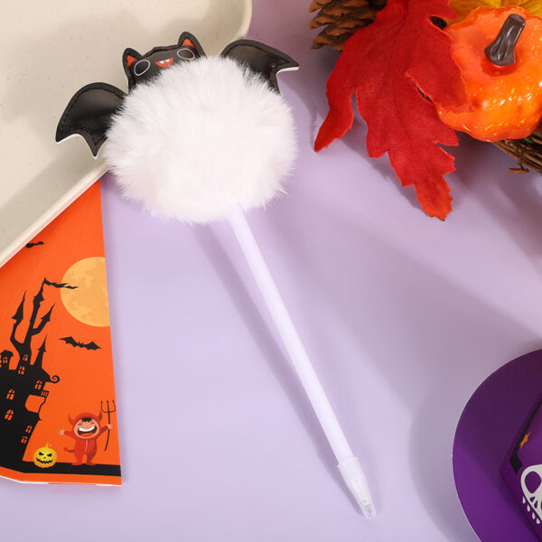 Wholesale Halloween Cartoon Bat Fur Ball Pens