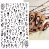 Wholesale Black and White Snake Rose Nail Art Stickers