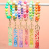 Wholesale ATM Card Reader Colorful Silicone Beaded Wrist Keychains