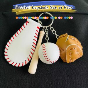 Wholesale PU Softball and Baseball Keychains