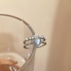 O1CN01iH1MDG1Zh6H0SZVVw_2681293225-0-cib Wholesale Valentine's Day Sea Blue Love Moonlight Zircon Alloy Open Ring