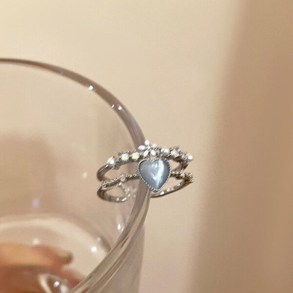 O1CN01iH1MDG1Zh6H0SZVVw_2681293225-0-cib Wholesale Valentine's Day Sea Blue Love Moonlight Zircon Alloy Open Ring