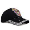 Wholesale Cotton Skull Embroidered Applique Diamond Baseball Cap