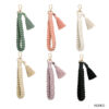 Wholesale Hand Woven Bohemian Fringed Cotton Rope Keychain