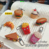 Wholesale PVC Imitation Food Toy Croissant Bag Key Chain