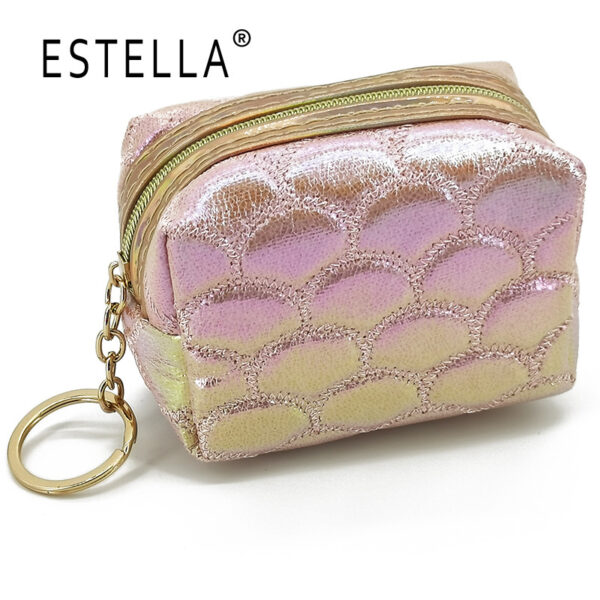 O1CN01iJnwN51Ma8z8qWR3l_2206772081450-0-cib Wholesale Colorful Fish Scale Pattern Embroidered Mini Portable Storage Bag Polyester Wallet Keychains