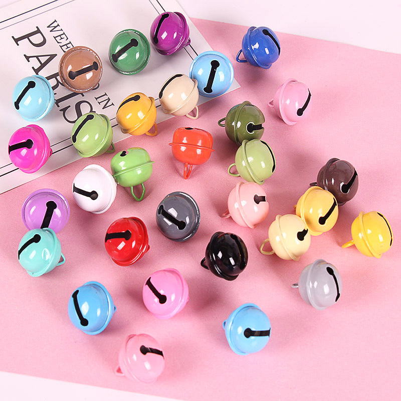 Wholesale Metal DIY 22mm Candy Color Small Bell Keychain Aessories