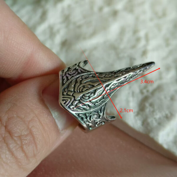 O1CN01iLEw8M2LNxLqn7EXs_2207619309681-0-cib Wholesale New Gothic Skull Eagle Beak Opening Alloy Men Ring
