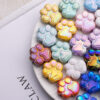 Wholesale Cat Claw Colorful UV Plated Acrylic Straight Hole Loose Beads