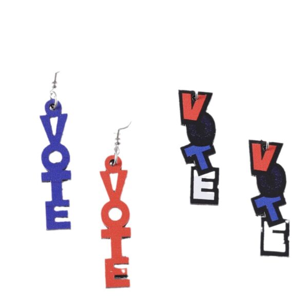 O1CN01iMXvbI1ZzQ5fP2yQ7_2214986983265-0-cib Wholesale Independence Day Letters VOTE Personalized Double Sided Wooden Earrings