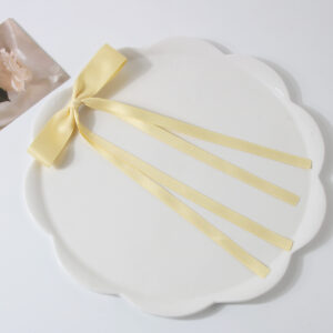 Polyester cotton ribbon Yellow 8G duckbill clip