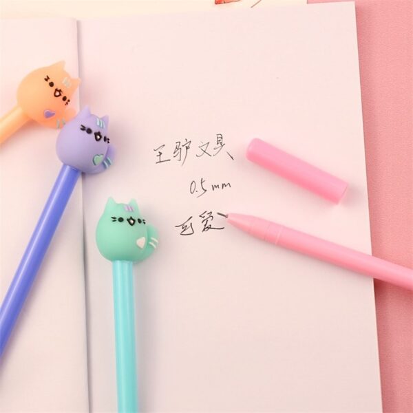 Wholesale Plastic Cartoon Cute Kitty Cat Gel Pen