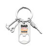 Wholesale Father's Day Bottle Opener Color Printed Stainless Steel Keychain