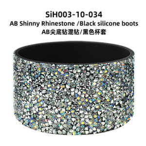 Ab pointed bottom diamond mixed diamond/black cup cover