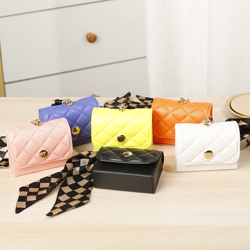Wholesale Pu Lipstick Bag Silk f Coin Purse Keychain