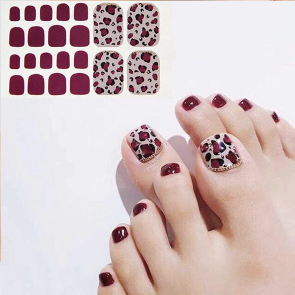 Wholesale Plastic Leopard Print Toenail Stickers