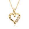 Wholesale Valentine's Day Love Microset Necklace Clavicle Chain