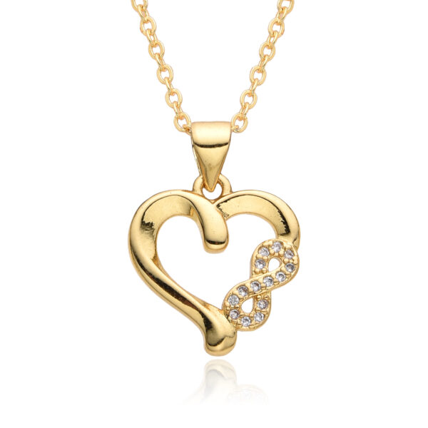 Wholesale Valentine's Day Love Microset Necklace Clavicle Chain