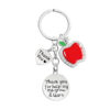 Wholesale Metal Love Drip Apple Teacher's Day Keychain