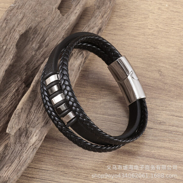 Wholesale Retro Woven Men's Artificial Leather Bracelet