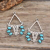 O1CN01iS5Hj11qyMXwozvDC_2206372095564-0-cib Wholesale Western Style Cow Head Turquoise Alloy Earrings