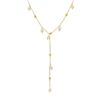Wholesale Imitation Pearl Titanium Steel Titanium Steel Plated 18k Gold Tassel Necklace