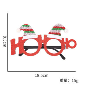Red Christmas Hat Long Glasses