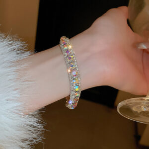 Bracelet-silver-colored diamond
