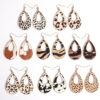 Wholesale Water Droplet Hollow Metal Earrings