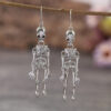 Wholesale Halloween Skeleton Body Alloy Earrings