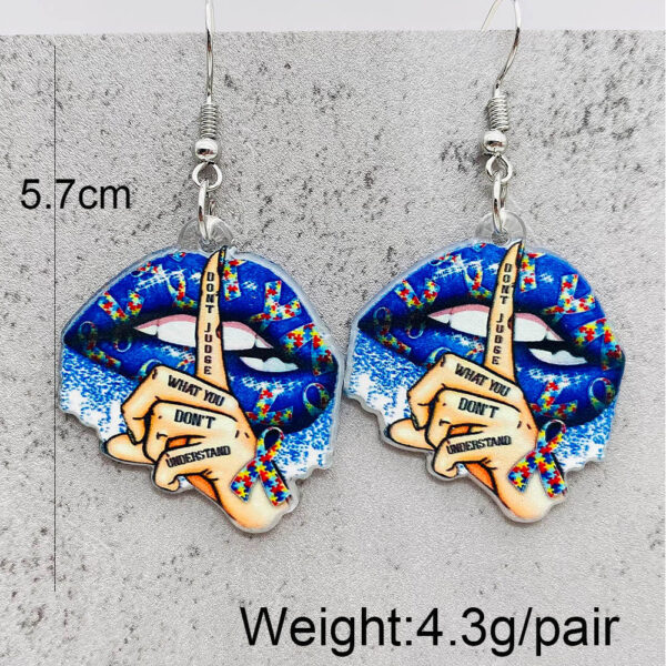 Wholesale Rainbow Mouth Acrylic Earrings