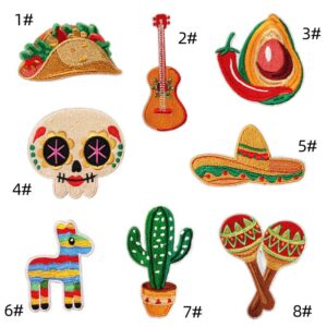 Mexico Festival Cloth Sticker Combination Set (8) Pack